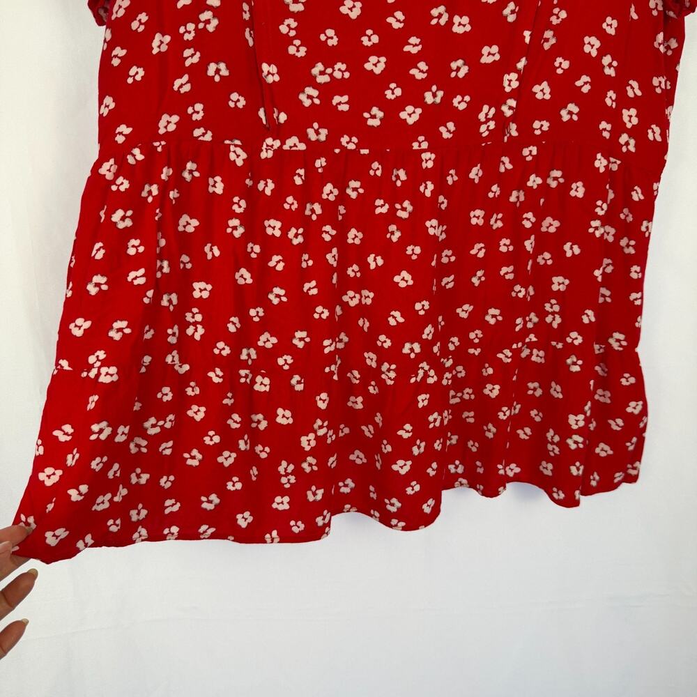 SERAPHINE Nursing Blouse Top Red White Polka Dot Size 14 New Mom Maternity - Picture 5 of 13